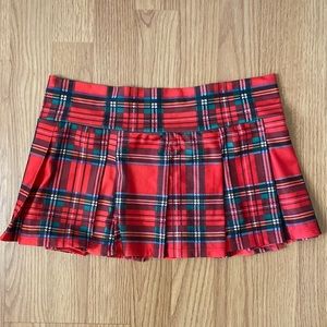❤️ School Girl Plaid Flirty Pleated Mini Skirt NWOT